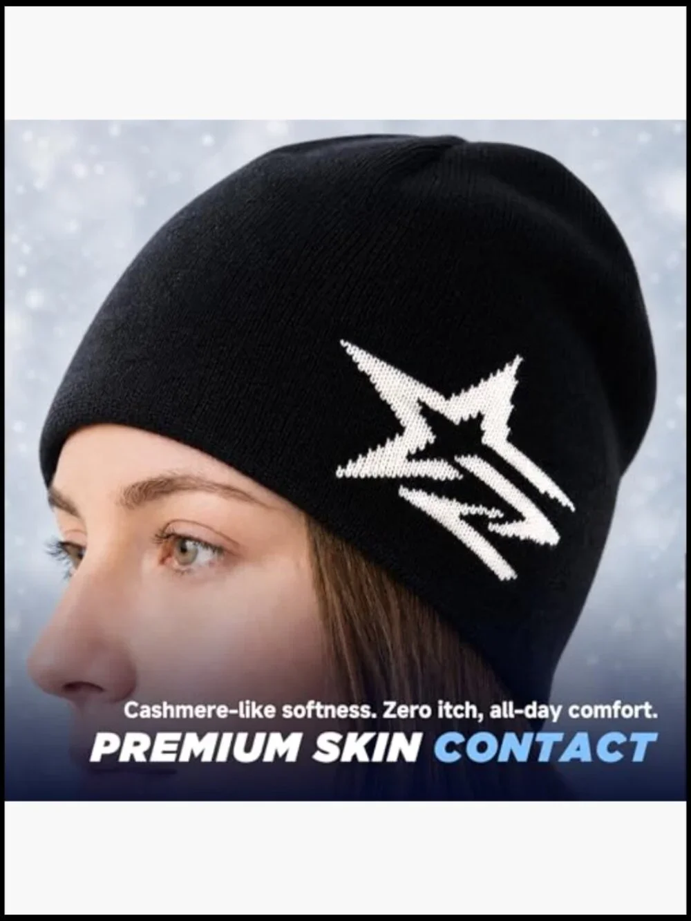 Recycled Polyester Beanie Hat Warm Thick Knit Winter Skull Cap - Picture 4 of 7